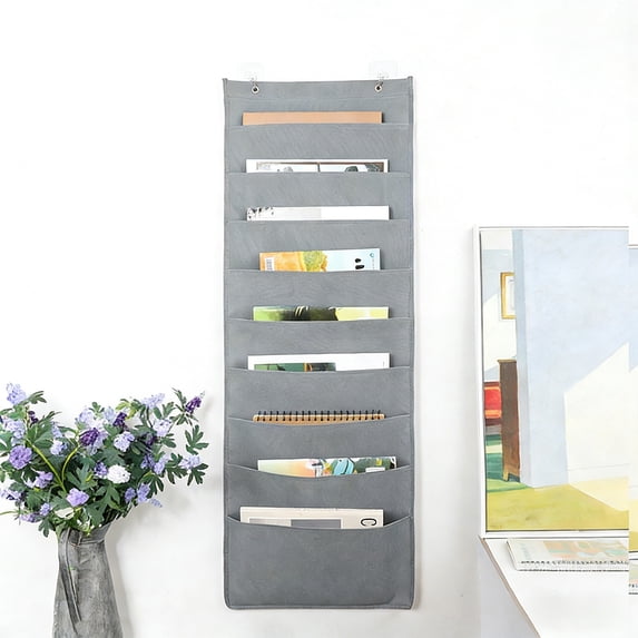 3/6/9 Pockets Hanging Wall File Organizer for Legal/ Letter/ A4 Size Paper, Over the Door Organizer, Cascading Wall File Organizer, Pocket Chart for Classroom, Office, Home Use