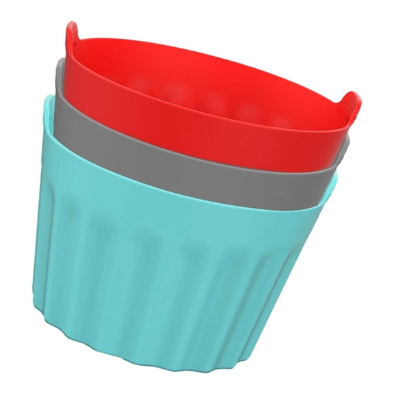 3/6/9Pcs Reusable Large Muffin Small Mold Air Frying Machine Egg Mould Silicone