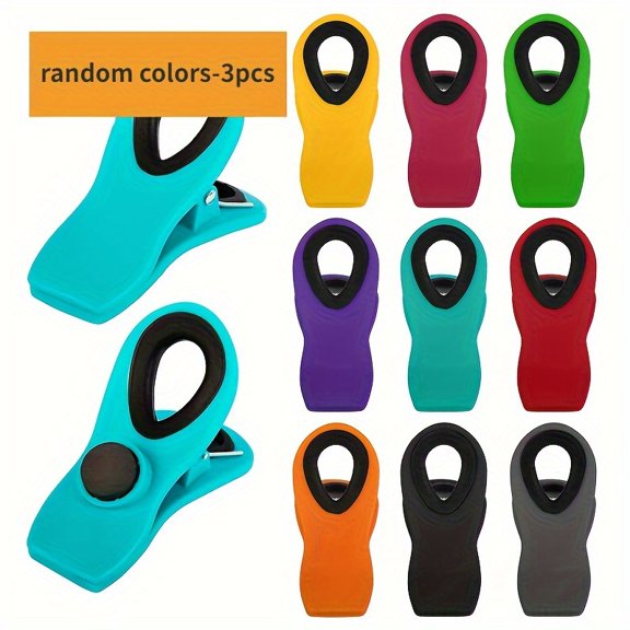 3/6/9pcs Plastic Bag Clips: Multi-Functional Food Storage Clips, Airtight Sealing Clips for Various Plastic Bags And Snack Bags, Perfect for Kitchen Organization And Storage