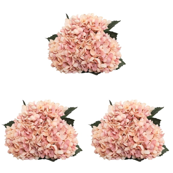 3/6 Bundles Artificial Hydrangea Flowers, Vintage Bouquets Hydrangeas Flower with Stems for Wedding Party Autumn Farmhouse Home Table Core Decoration, Dried Touch Hydrangeas,7x13 Inch