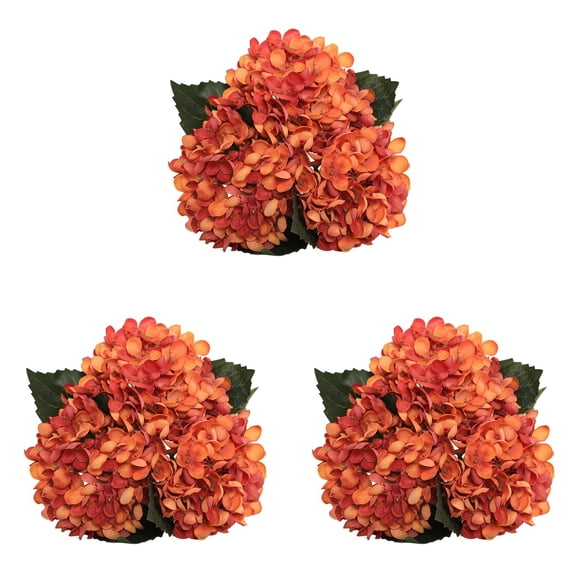 3/6 Bundles Artificial Hydrangea Flowers, Vintage Bouquets Hydrangeas Flower with Stems for Wedding Party Autumn Farmhouse Home Table Core Decoration, Dried Touch Hydrangeas,7x13 Inch