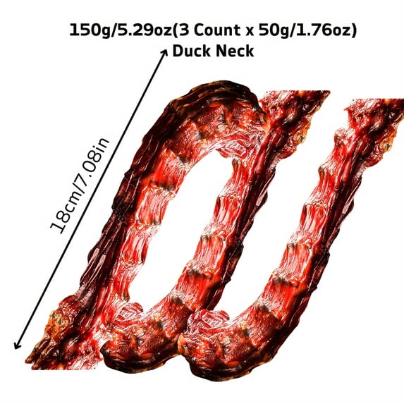 3/6 Count Duck Necks, Natural Ingredients, Natural Dog Treats, Healthy, Easily Digestible, Dog Chews Long Lasting, And High Protein, Low Fat, Perfect Training Reward Snack For Dogs