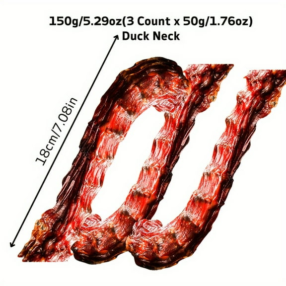 3/6 Count Duck Necks, Natural Ingredients, Natural Dog Treats, Healthy, Easily Digestible, Dog Chews Long Lasting, And High Protein, Low Fat, Perfect Training Reward Snack For Dogs