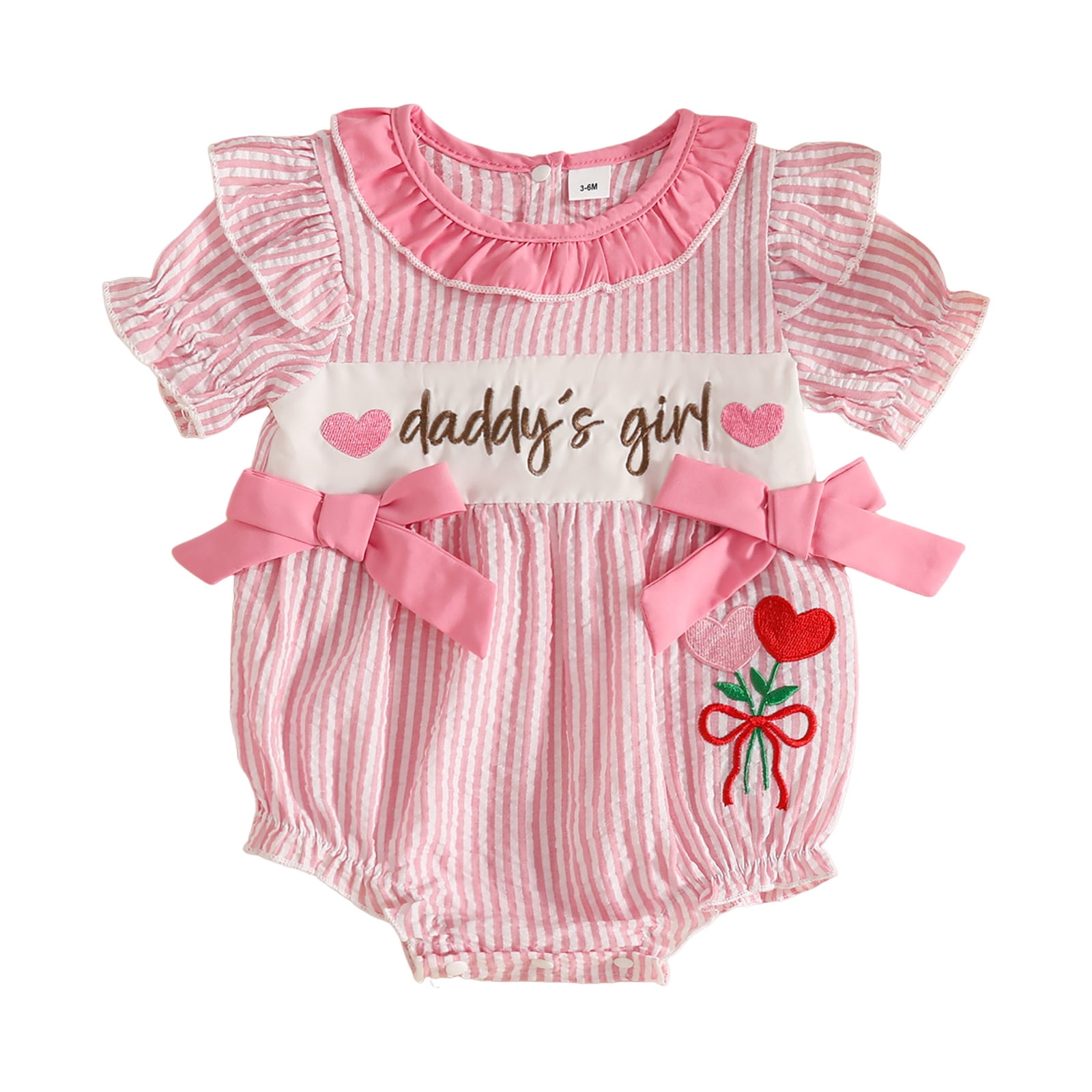 3-6 Months Infant Romper Little Romper Letter Design Baby Girl Triangle ...