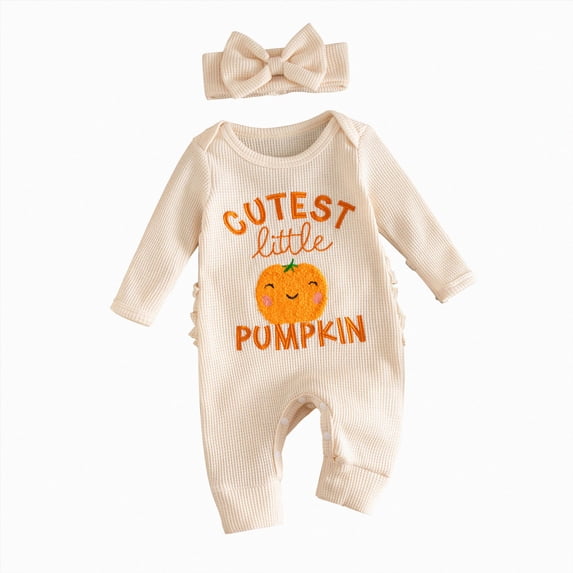 3-6 Months Newborn Baby Halloween Long Sleeved Bodysuits One-Piece Footed Romper Newborn Gift