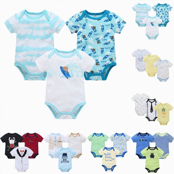 3-6 Months Newborn Cotton Romper Set For Babies Bodysuit Short Sleeve Romper And Summer Babys Romper Toddler Crawling Clothes Newborn Baby Clothes