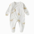 thumbnail image 1 of 3-6 Months Newborn Footed Sleeper Gown With Mitten Side Baby Footed Print Infant Play For 0 6 Months One-Piece Romper Newborn Pajamas, 1 of 8