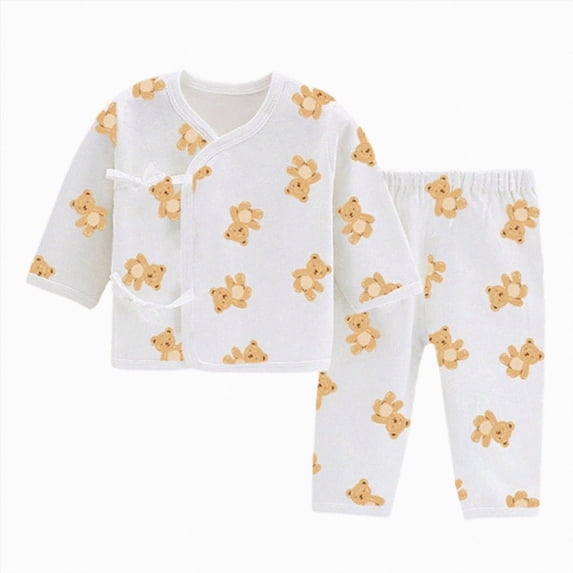 3-6 Months Newborn Girl Fall Outfits Fall Winter Clothes Long Sleeve Sweatshirt Pullover Tops + Pants Outfit Set Girls Brown Tracksuit