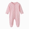 thumbnail image 1 of 3-6 Months Newborn Preemie Baby Bodysuit Boy Girl Climbing Suit Baby Boys Girls Cotton Jumpsuit Footed Long Sleeve Button Bodysuit Watermelon Red Rompers Baby Gift, 1 of 5