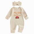 thumbnail image 1 of 3-6 Months Newborn Preemie One-Piece Jumpsuit My First Halloween Baby Girl Outfit Mamas Long Sleeve Romper Jumpsuit Girl Outfits Clothes White Rompers Baby Gift, 1 of 8