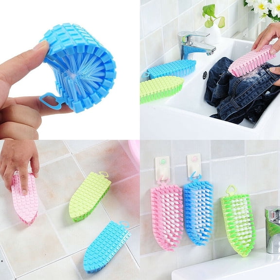 3-6 Pack Bendable Stiff Bristles Heavy Duty Scrub Brush Cleaning Sink Stove