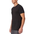 thumbnail image 1 of 3-6 Pack Men's 100% Cotton Tagless Crew Neck T-Shirt Undershirt Tee (Large, Black, 6 Pack), 1 of 3