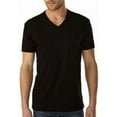thumbnail image 1 of 3-6 Pack Men's 100% Cotton Tagless V-Neck T-Shirt Undershirt Tee (Large, Black, 6 Pack), 1 of 3