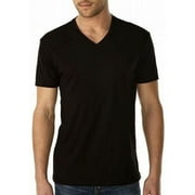 MAGG SHOP 3-6 Pack Men's 100% Cotton Tagless V-Neck T-Shirt Undershirt Tee (Medium, Black, 3 Pack)