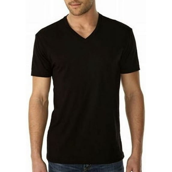 3-6 Pack Men's 100% Cotton Tagless V-Neck T-Shirt Undershirt Tee (Medium, Black, 3 Pack)
