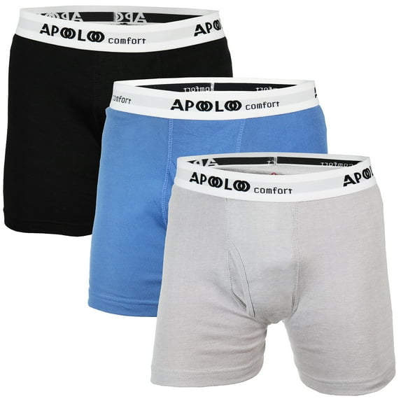 3-6 Pack Men's Boxer Briefs Tagless Cotton Underwear Cotton Open Fly Underwear (2XL, Color, 3 Pack)