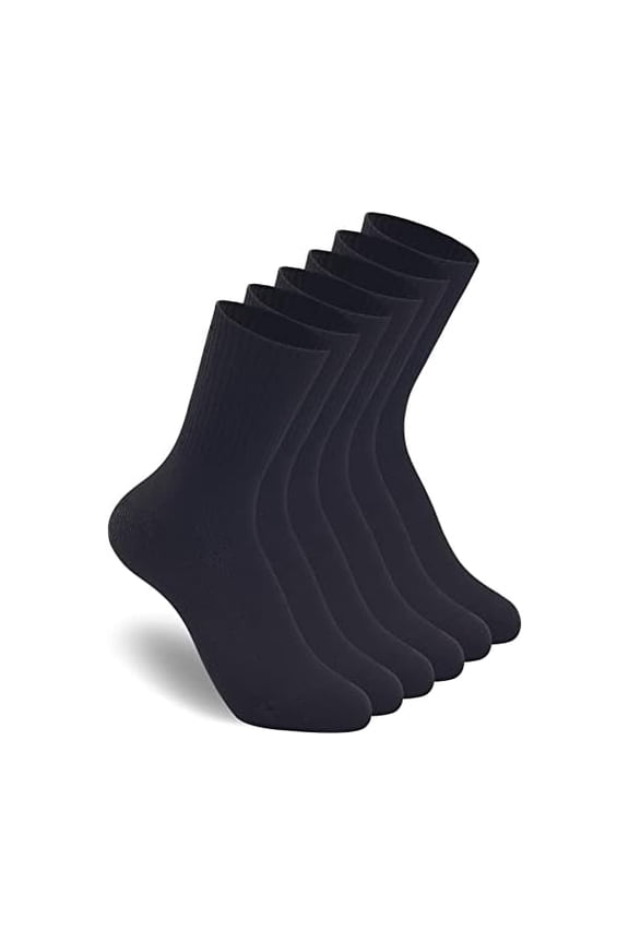 3-6 Pack Womens Crew Lightweight Thin Casual Calf Socks Size 6-11