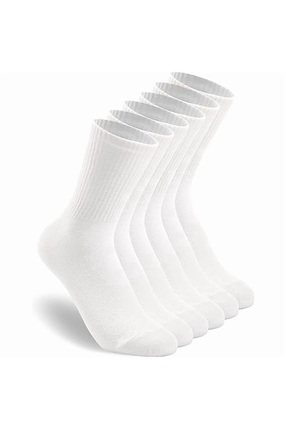 3-6 Pack Womens Crew Lightweight Thin Casual Calf Socks Size 6-11