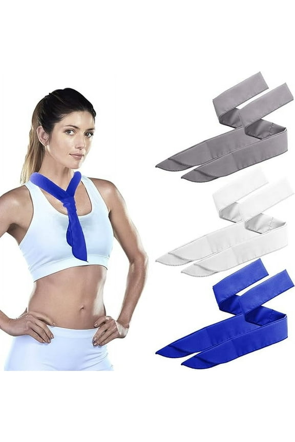 3/6 Packs Ice Cool Scarf, Reusable Cooling Neck Arm Wrist Bandana Wraps, Last for hours, Ice Cooling Headband Scarf Wrap for Hiking Fishing Cycling Outdoor Activities Summer Also suitable for animals