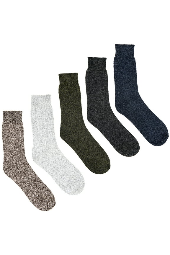 3-6 Pairs Clear Creek Men's Merino Wool Blend Boot Socks Assorted Colors (6 Pack)