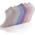 thumbnail image 1 of 3/6 Pairs Non Slip Hospital Socks for Women Fluffy Fuzzy Slipper Socks with Grips, 1 of 1