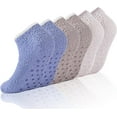 thumbnail image 1 of 3/6 Pairs Non Slip Hospital Socks for Women Fluffy Fuzzy Slipper Socks with Grips, 1 of 1