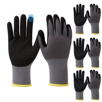 3/6 Pairs Nylon Lycra Gloves with Nitrile Coating, Sanded Finish for Enhanced Grip, Lightweight & Comfortable Gloves