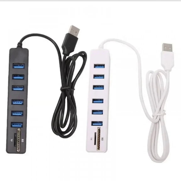 3/6 Ports USB Hub 2.0 Multi USB 2.0 Hub USB Splitter High Speed Support TF SD Card Reader All In One For PC Computer Accessories