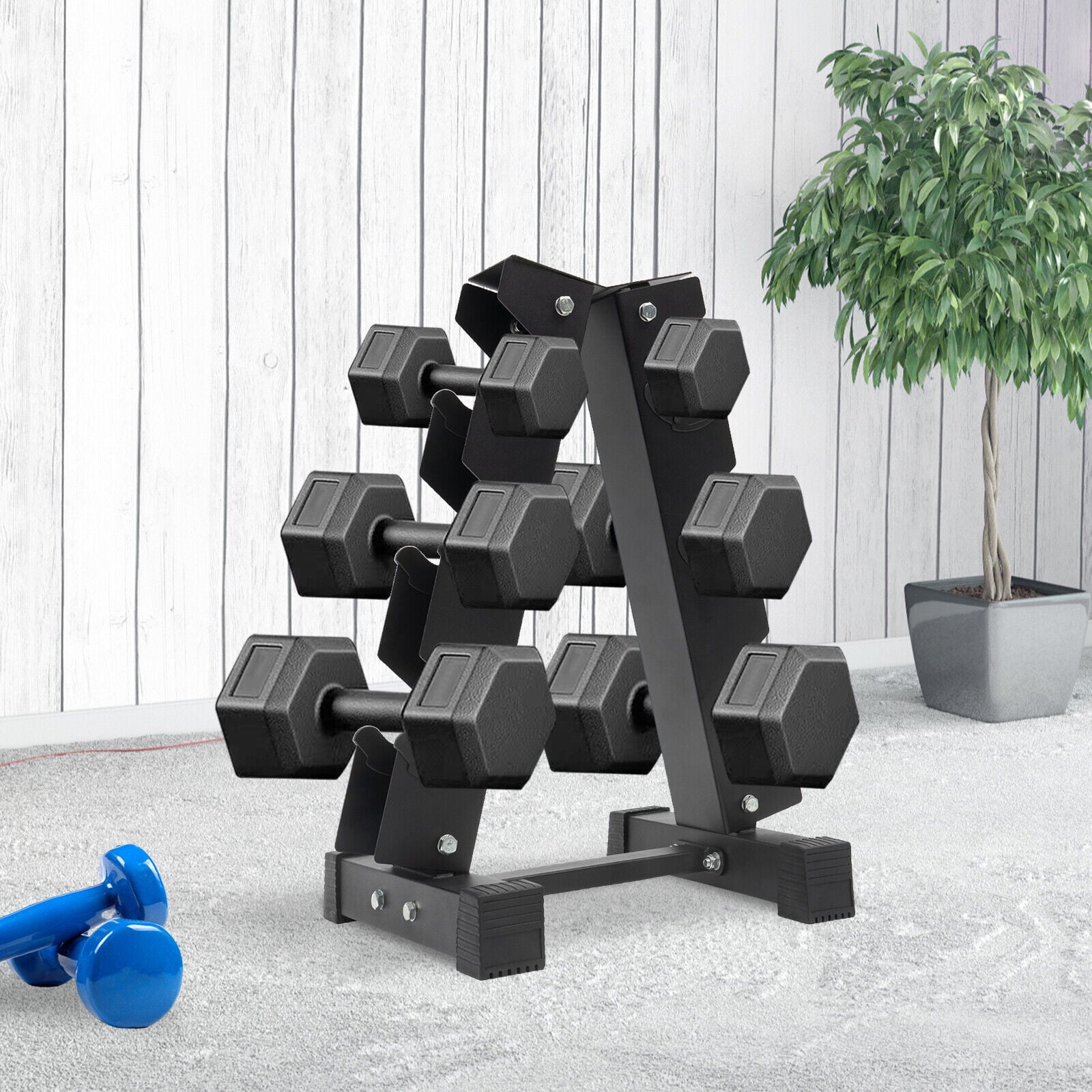 3/6Tier HeavyDuty Dumbbell Rack Stand Weight Rack Dumbbells Storage