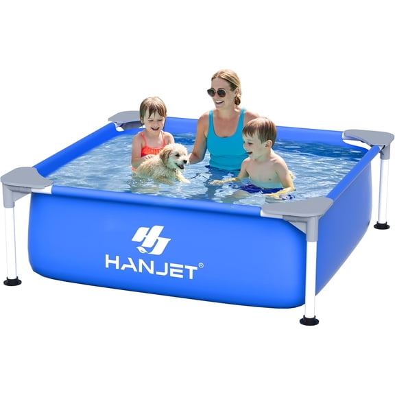 3.6 ft x 13.8 in Rectangular Kids' Small Deep Pool for Backyard Use