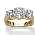 thumbnail image 1 of 3.60 TCW Round Cubic Zirconia 10k Yellow Gold 3-Stone Engagement/Anniversary Ring, 1 of 3