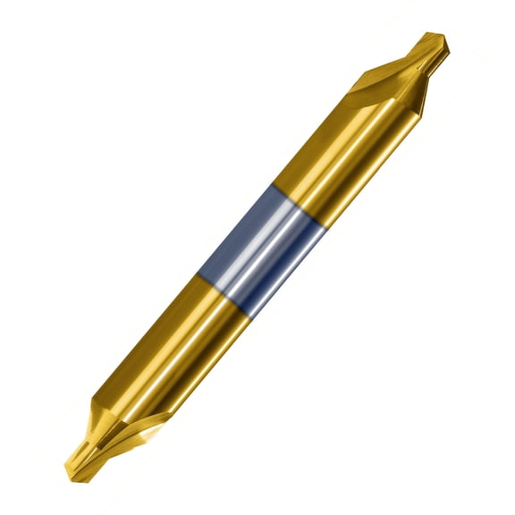 #3 60 X 2"OAL TiN Coated Solid Carbide Double End Center Drill