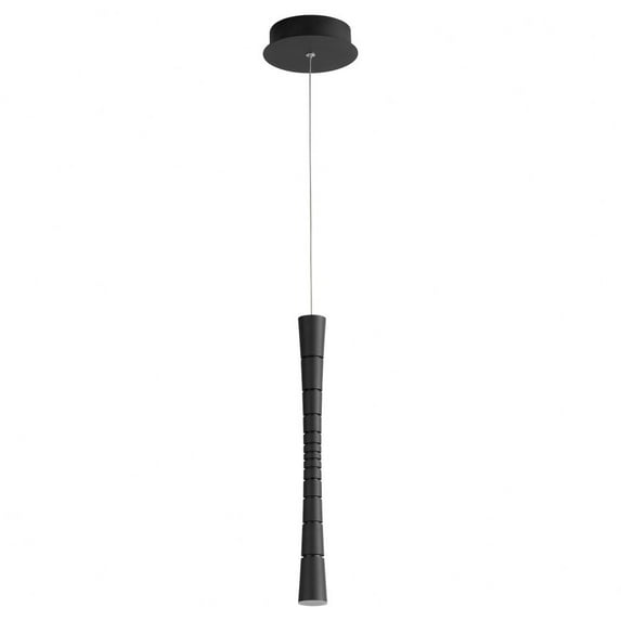 3-6004-15-Oxygen Lighting-Sabre - 6W 1 LED Pendant-16 Inches Tall and 5.5 Inches Wide-Black Finish