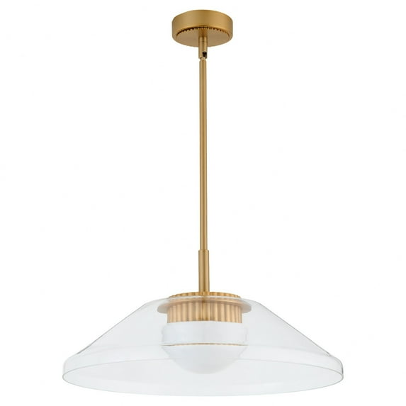 3-659-56 Oxygen Lighting Eros - 20W 1 5CCT LED Pendant-11 Inch Tall and 22 Inch Wide-Brushed Brass Finish