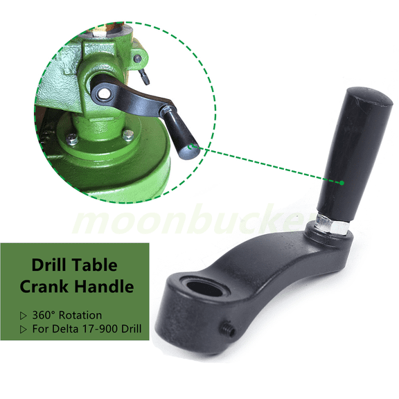 3.66*2.95 Modern Black Craftsman Drill Press Table Elevation Crank Handle Drill Press Rotation 14.5mm
