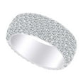 thumbnail image 1 of AFFY 3.66 Carat Round Shape White Natural Diamond Cluster Wedding Band Ring 18k Solid White Gold Ring Size-9.5, 1 of 1