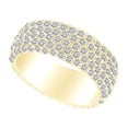 thumbnail image 1 of AFFY 3.66 Carat Round Shape White Natural Diamond Cluster Wedding Band Ring 18k Solid Yellow Gold Ring Size-6.5, 1 of 1