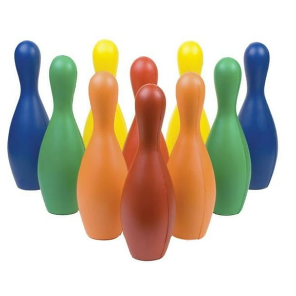 3.67 lbs Foam Bowling Pin Set, Multicolor