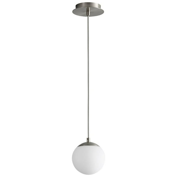 6 Inch 120V 5.1W 1 Led Pendant-Satin Nickel Finish Oxygen Lighting 3-670-24