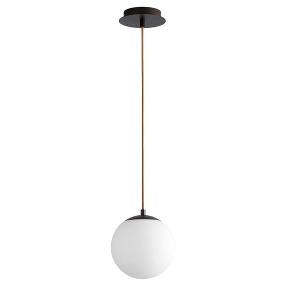 3-671-3522 Oxygen Lighting Luna - 8 Inch 120V 5.1W 1 LED Pendant-Oiled Bronze Finish-3500 Color Temperature