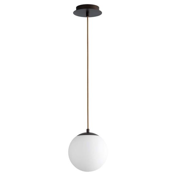 3-671-4022 Oxygen Lighting Luna - 8 Inch 120V 5.1W 1 LED Pendant-Oiled Bronze Finish-4000 Color Temperature