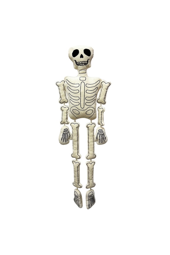 3.6FT Halloween Skeleton Throw Pillows Decorations Cute Plush Skeleton Halloween Pillow Halloween Stuffed Skull Pillow Human Skeleton Decor Indoor for Kids Gift Home Sofa Bed Office Couch Living Room