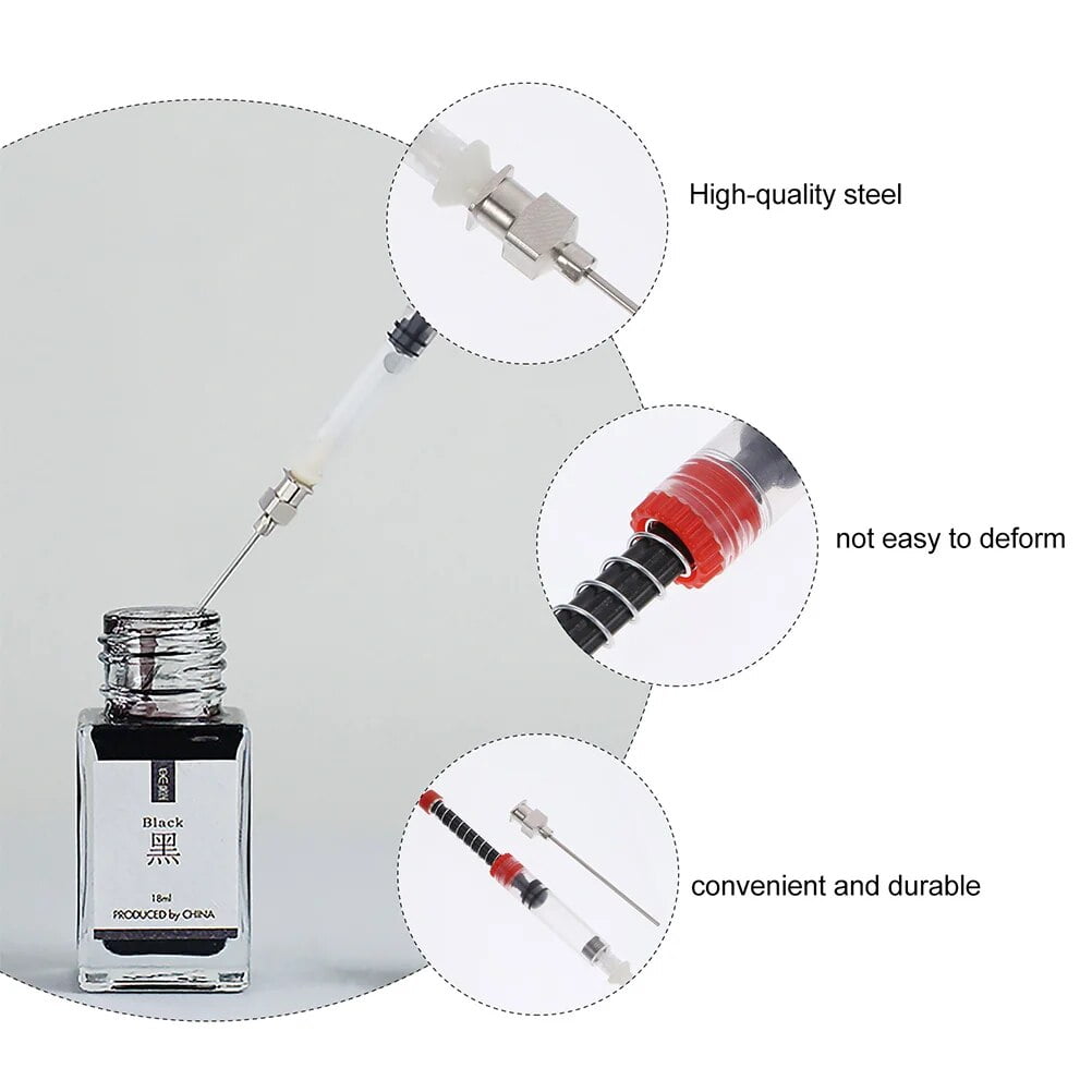 3/6PCS Ink Syringe Pen Absorber Fountain Filler Converter Auxiliaryfor