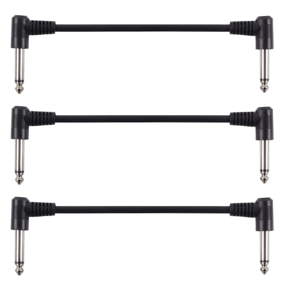 3/6Pcs Guitar Pedal Cable Effect Cable Cord Replacement Electric Guitar Patches Cable Right Angles Pedal Board Cables