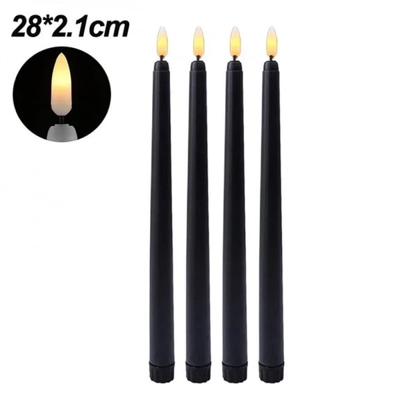 3/6Pcs LED Flameless Electronic Candles Battery Powered Taper Long Candle Light for Party Wedding Home Decoration Flashing Lamp