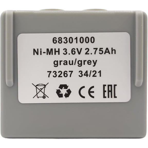 3.6V 2.75Ah 68301000 68300900 Ni-MH Rechargeable Battery for HETRONIC Remote Control, Grau/Grey 68301000 Battery