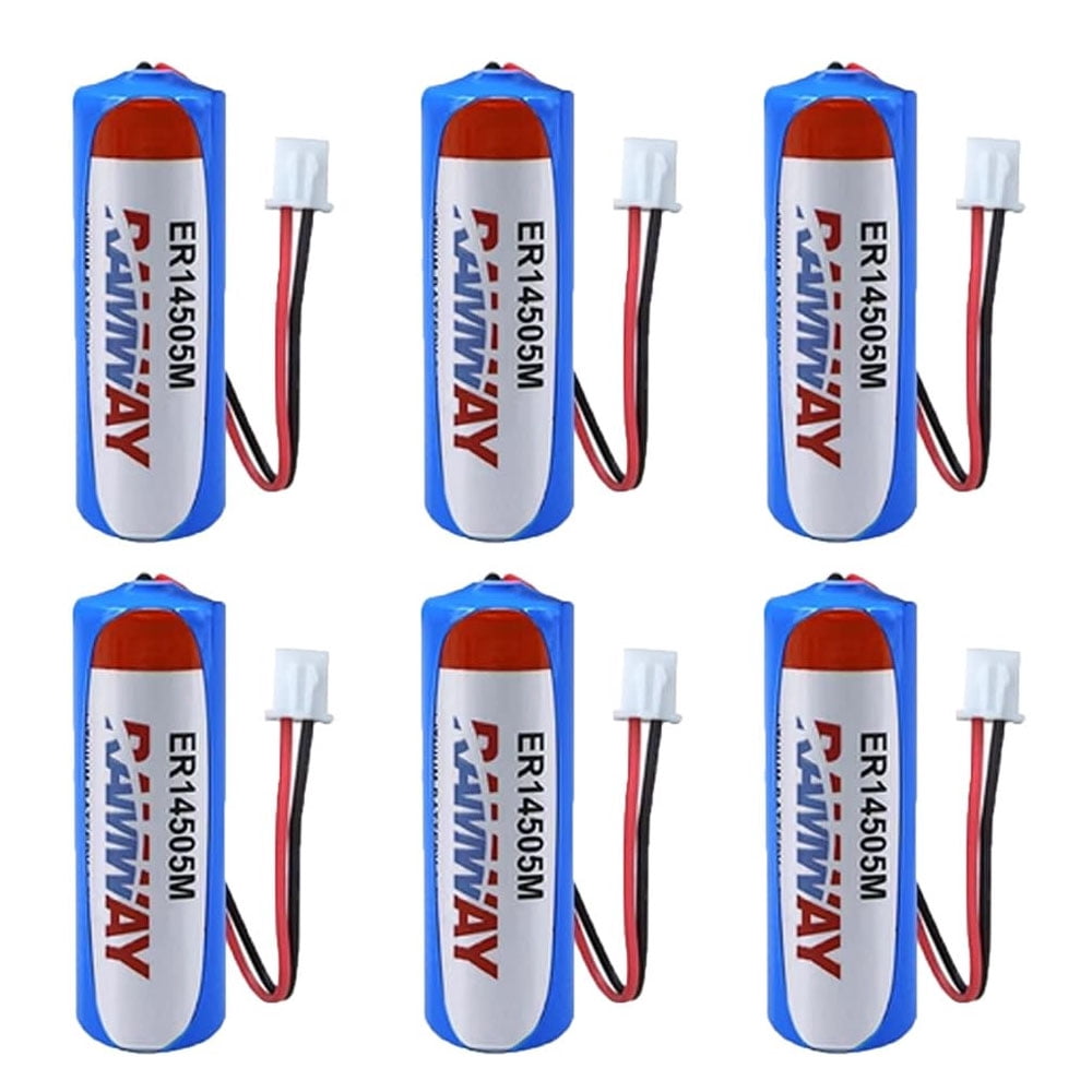 3.6V AA Batteries ER14505M 2200mAh 6 Pack High-Performance Lithium Battery with Plug