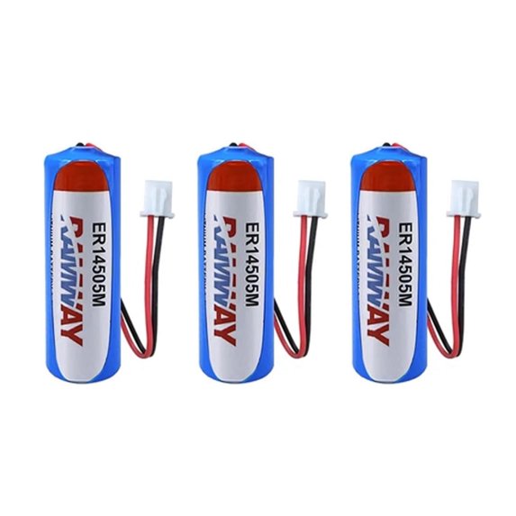 3.6V AA Battery ER14505M 2200mAh High-Performance Lithium Batteries with Plug 3 Pack