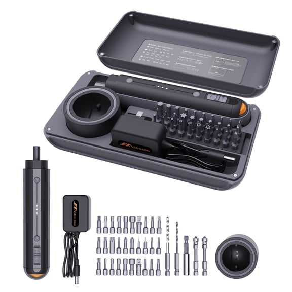 3.6V Electric Screwdriver Set,38-in-1 Multi-Function,220RPM,4N.m Torque,2000mAh Li-Ion Battery with Charging Base and LED Lighting,Repair Tool for Electronics Phone Camera Laptop Watch