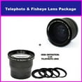 thumbnail image 1 of 3.6X HD Professional Telephoto lens & 0.35x HD Super Wide Angle Panoramic Macro Fisheye Lens For Panasonic HDC HS20, TM300, HS250, HS300, SD20, & TM20, 1 of 2
